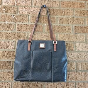 Dooney & Bourke Black and Brown Leather Tote Bag